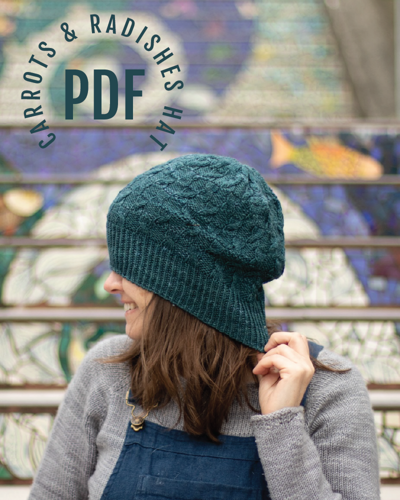 Carrots & Radishes hat | pattern by Dawn Henderson