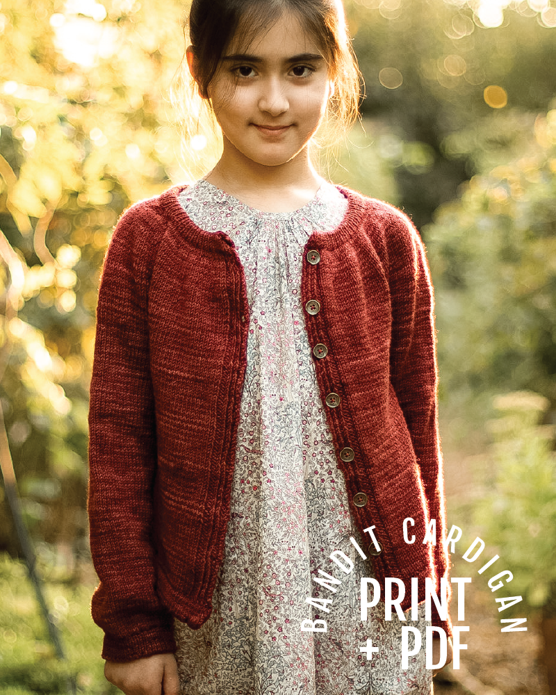 Bandit cardigan pattern booklet | for kids &amp; adults | printed booklet