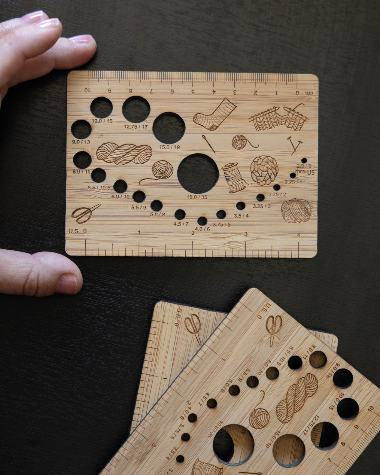 Ruler & needle gauge